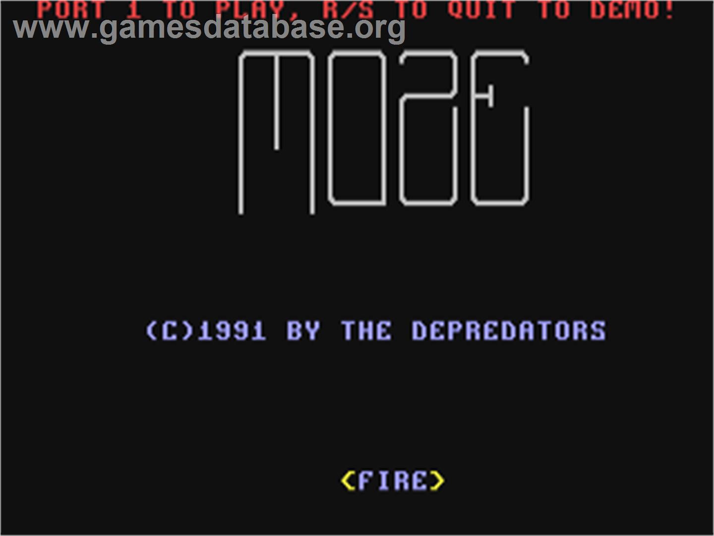 Maze (Duckworth Home) - Commodore 64 - Artwork - Title Screen