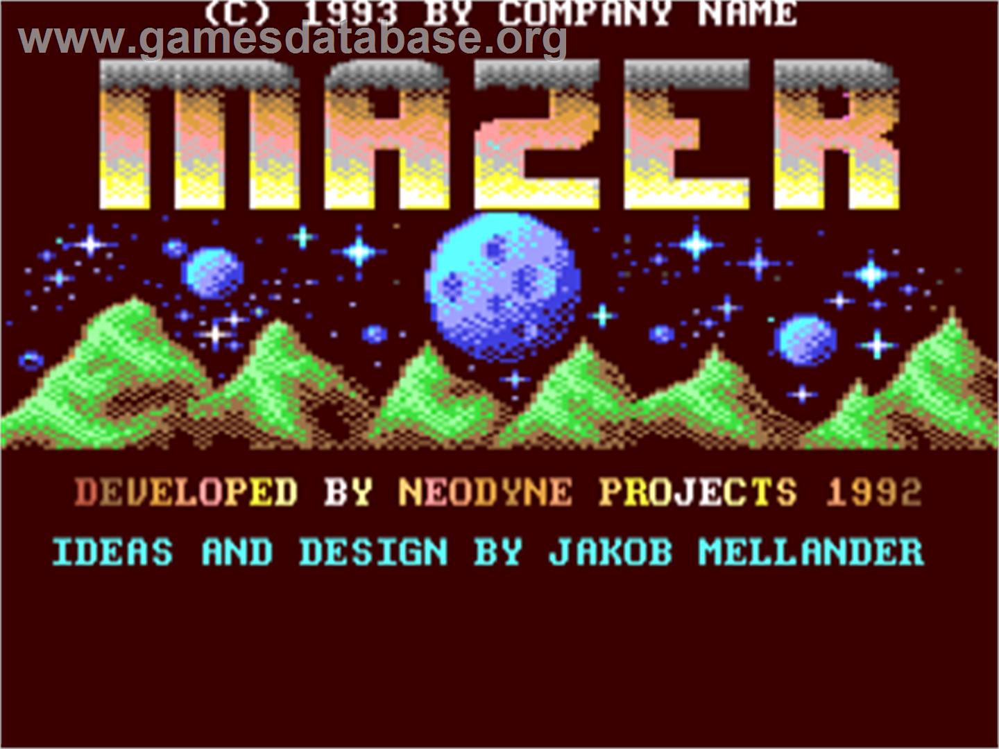 Mazer - Commodore 64 - Artwork - Title Screen