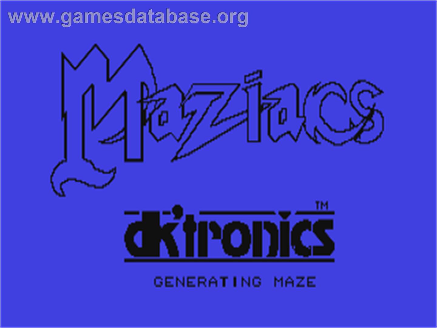 Maziacs - Commodore 64 - Artwork - Title Screen