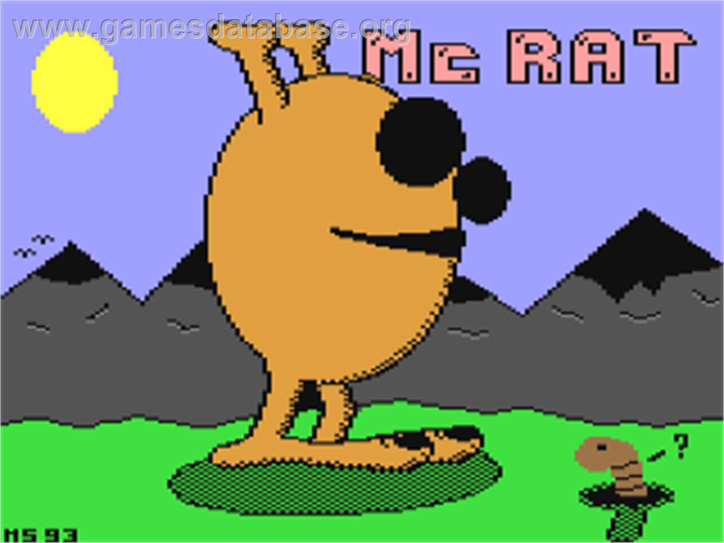 Mc Rat - Commodore 64 - Artwork - Title Screen
