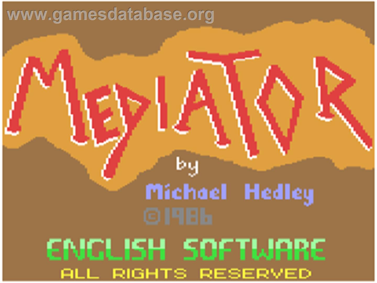 Mediator - Commodore 64 - Artwork - Title Screen