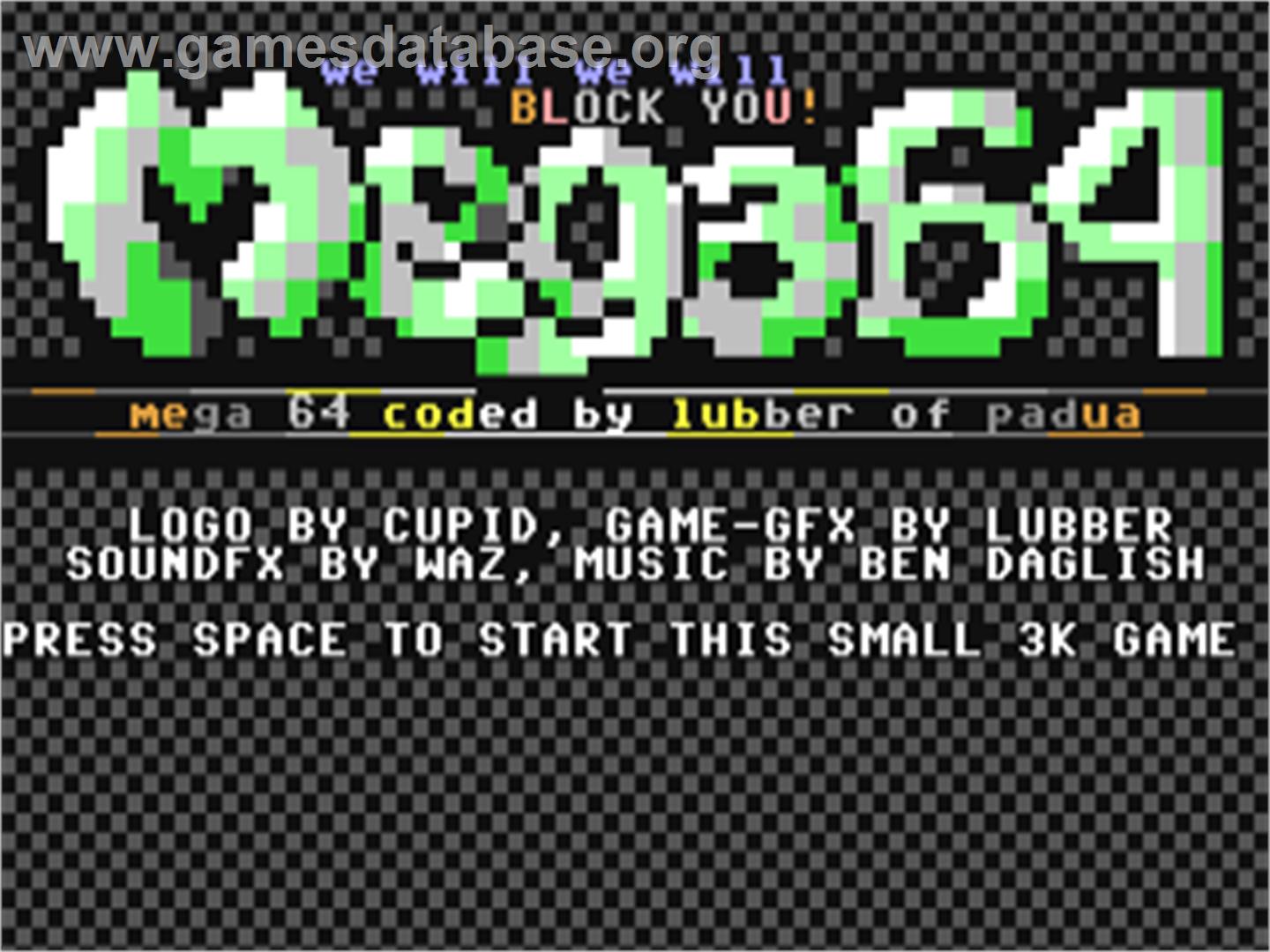 Mega64 - Commodore 64 - Artwork - Title Screen