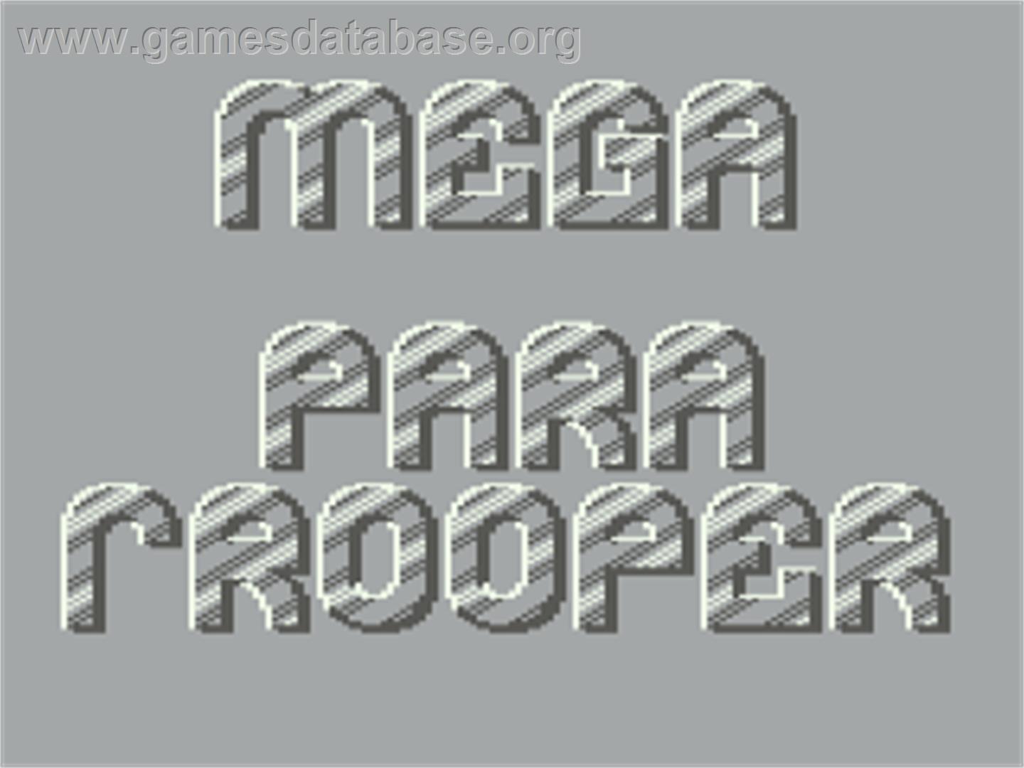 Mega Paratrooper - Commodore 64 - Artwork - Title Screen