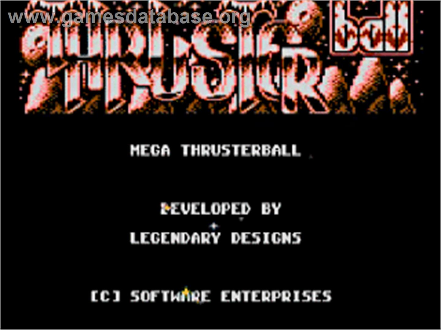 Mega Thrusterball - Commodore 64 - Artwork - Title Screen
