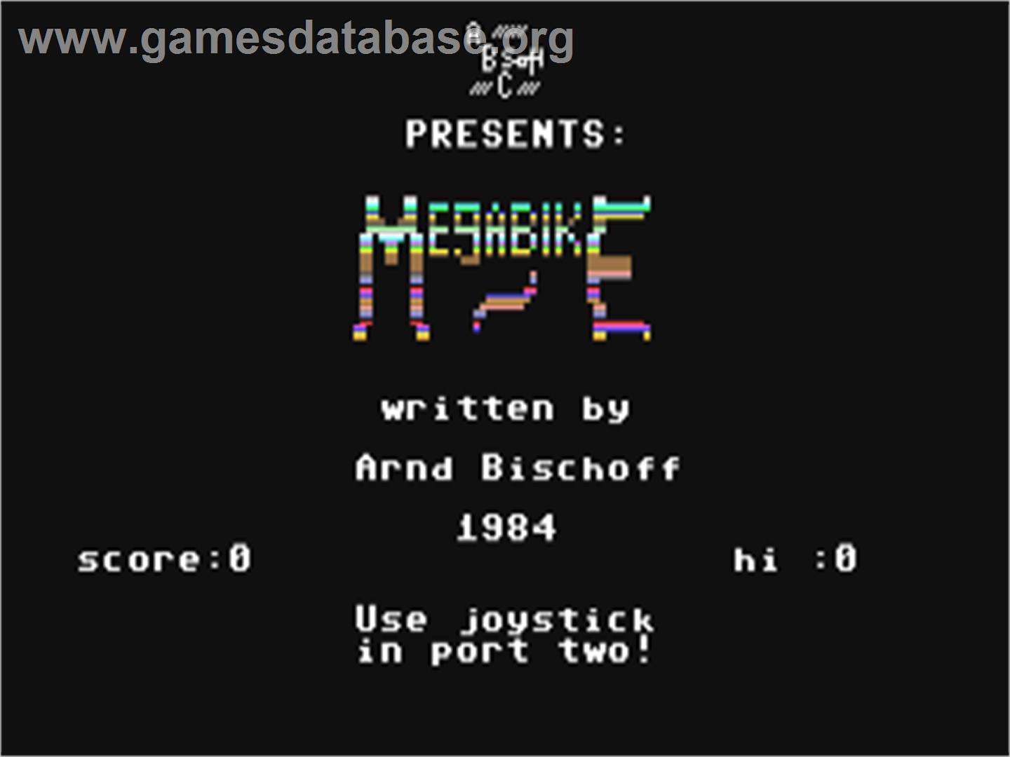 Megabike - Commodore 64 - Artwork - Title Screen
