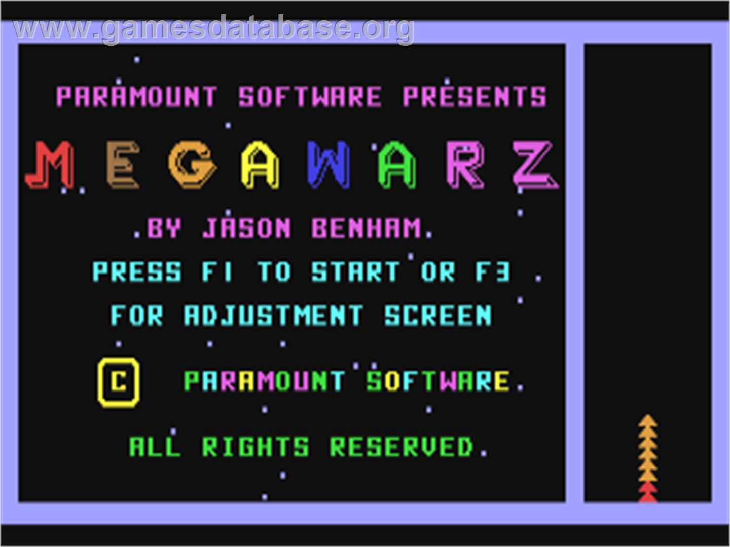 Megawarz - Commodore 64 - Artwork - Title Screen