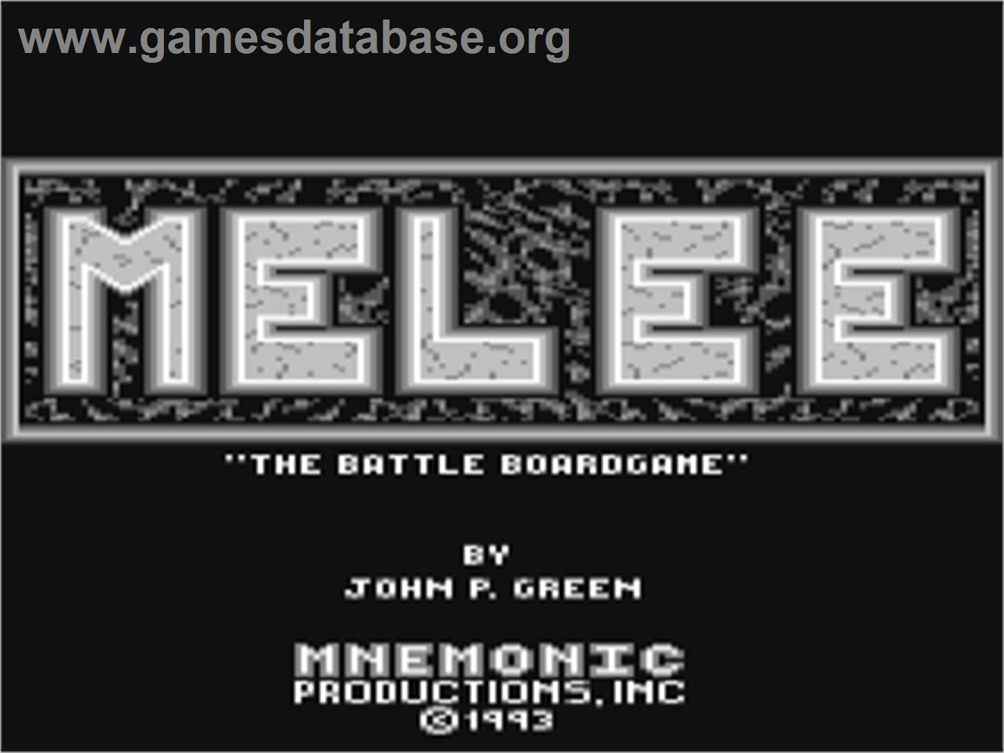 Melee - The Battle Boardgame - Commodore 64 - Artwork - Title Screen