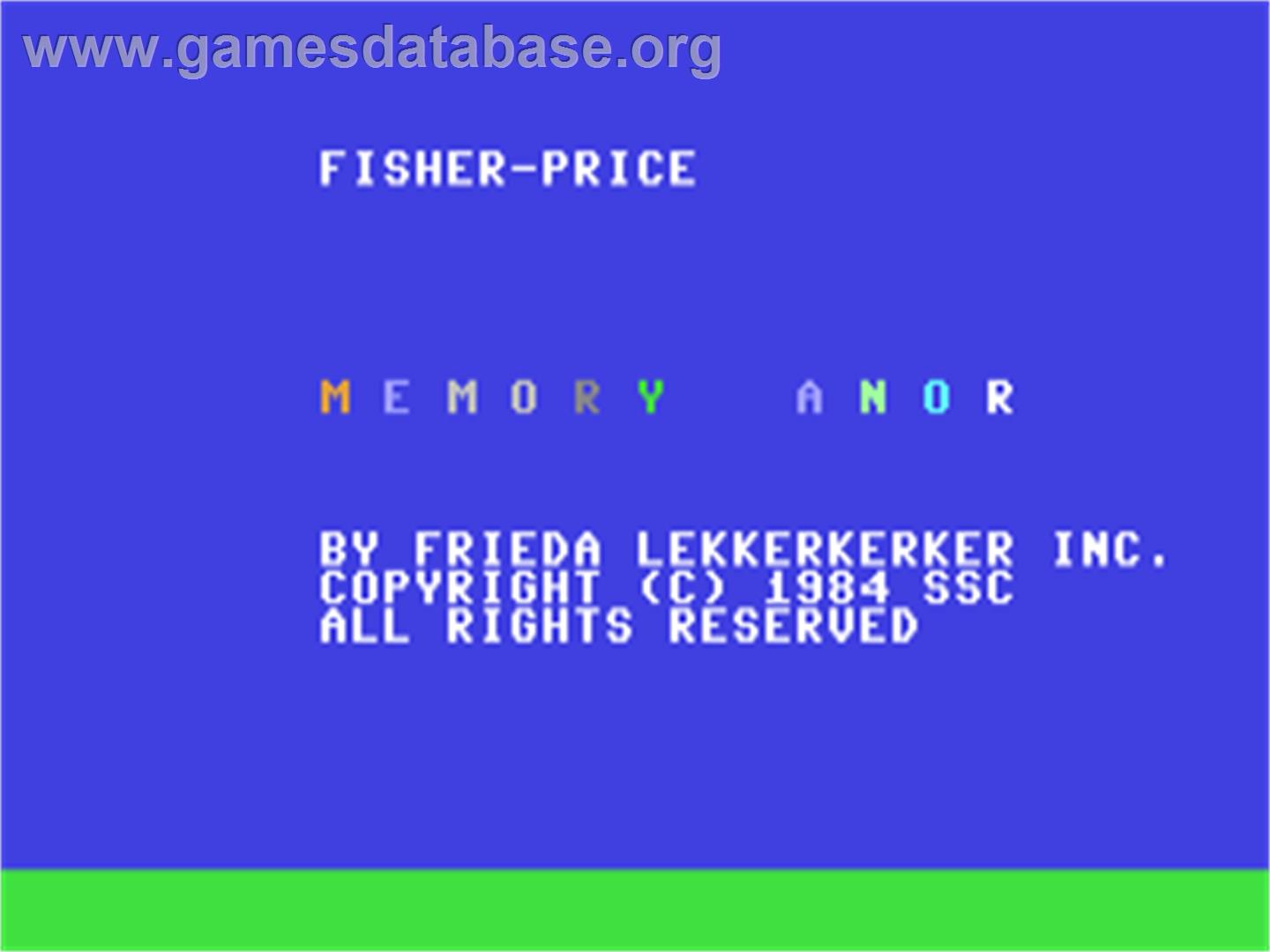 Memory Manor - Commodore 64 - Artwork - Title Screen