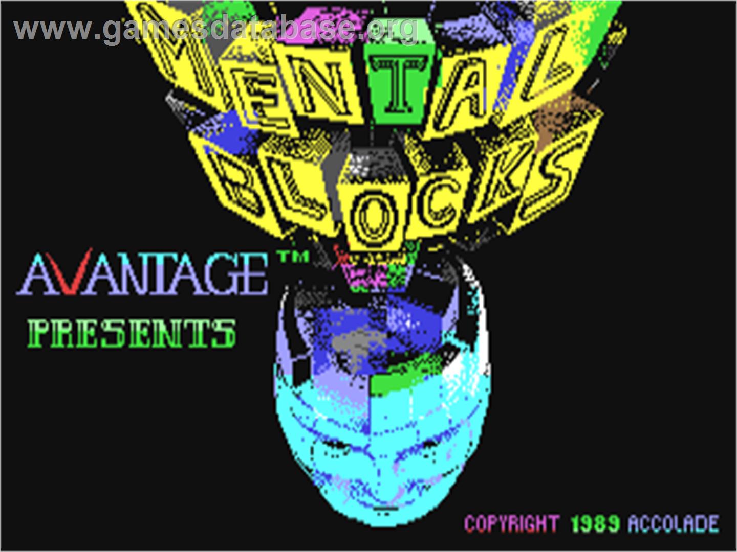 Mental Blocks - Commodore 64 - Artwork - Title Screen
