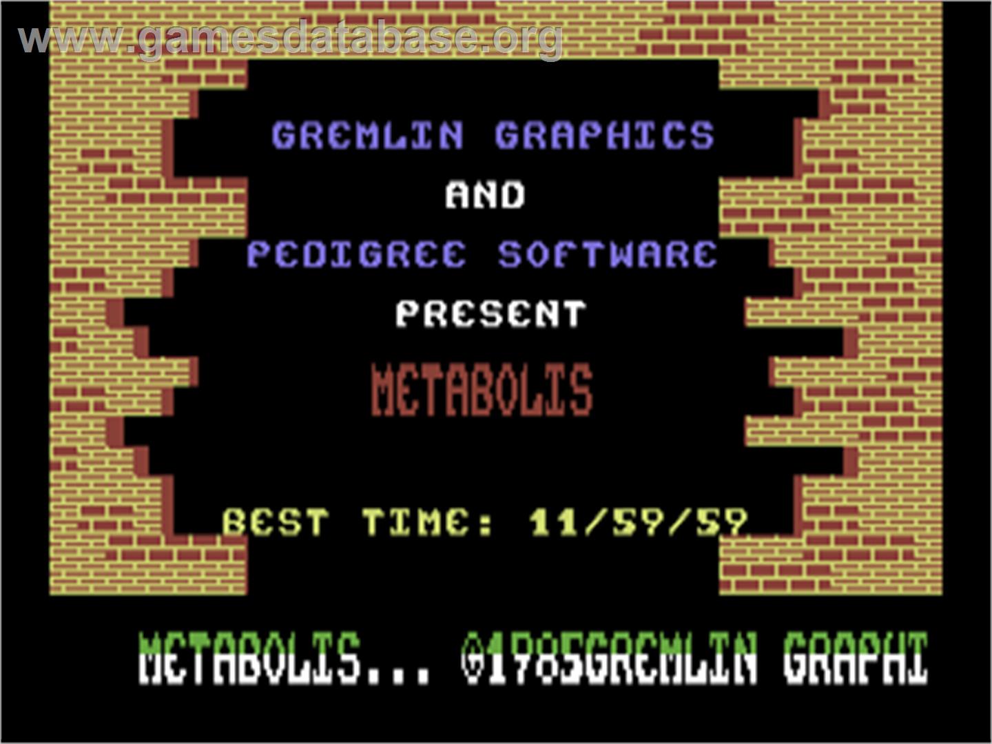 Metabolis - Commodore 64 - Artwork - Title Screen