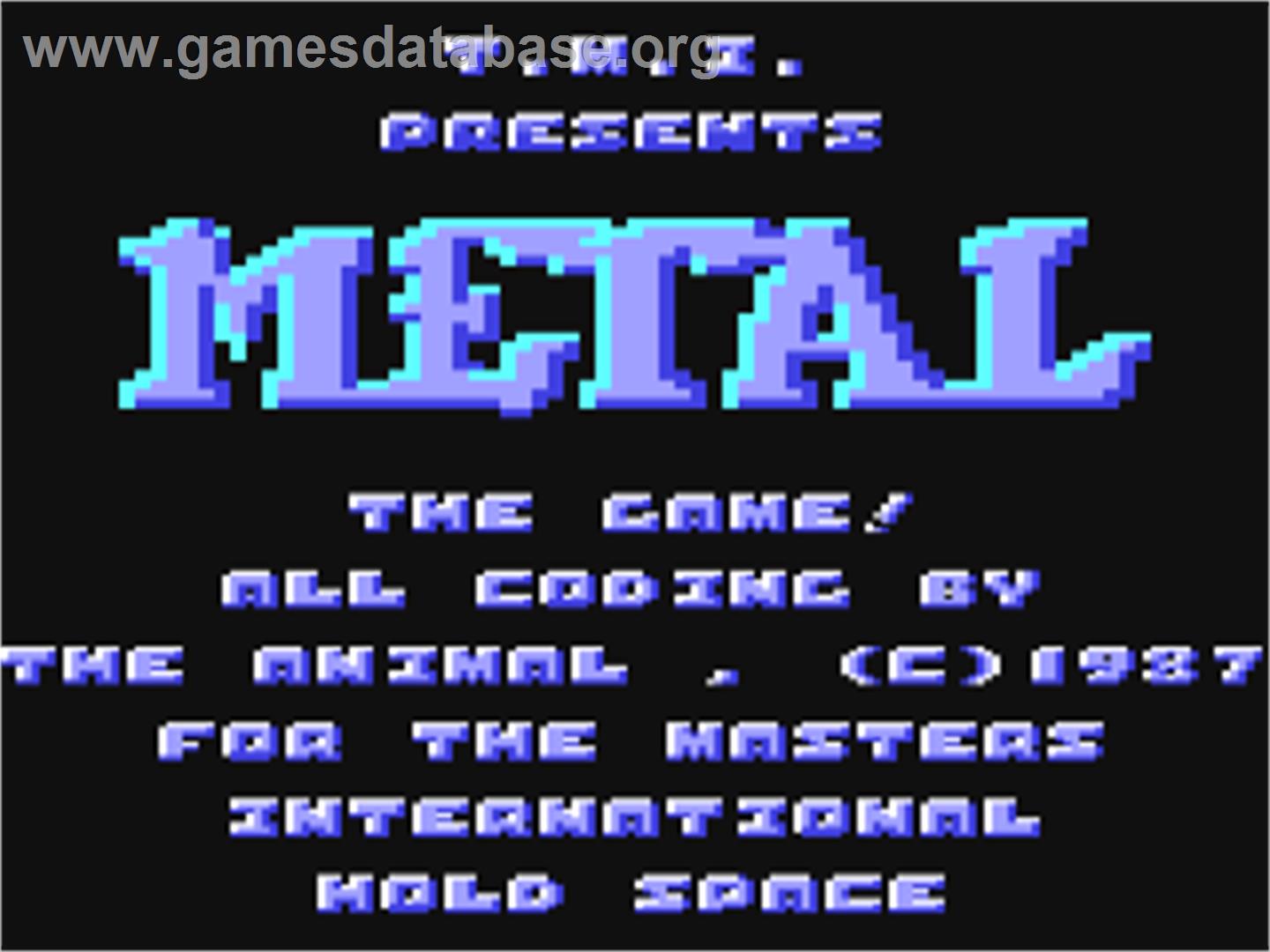 Metal - Commodore 64 - Artwork - Title Screen