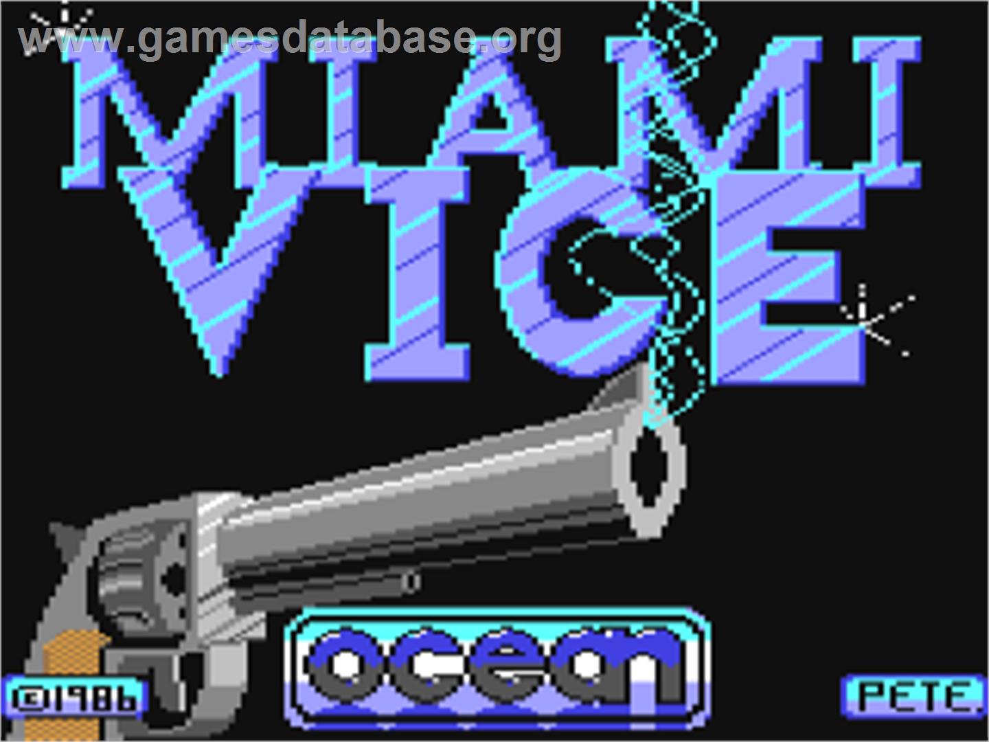 Miami Vice - Commodore 64 - Artwork - Title Screen