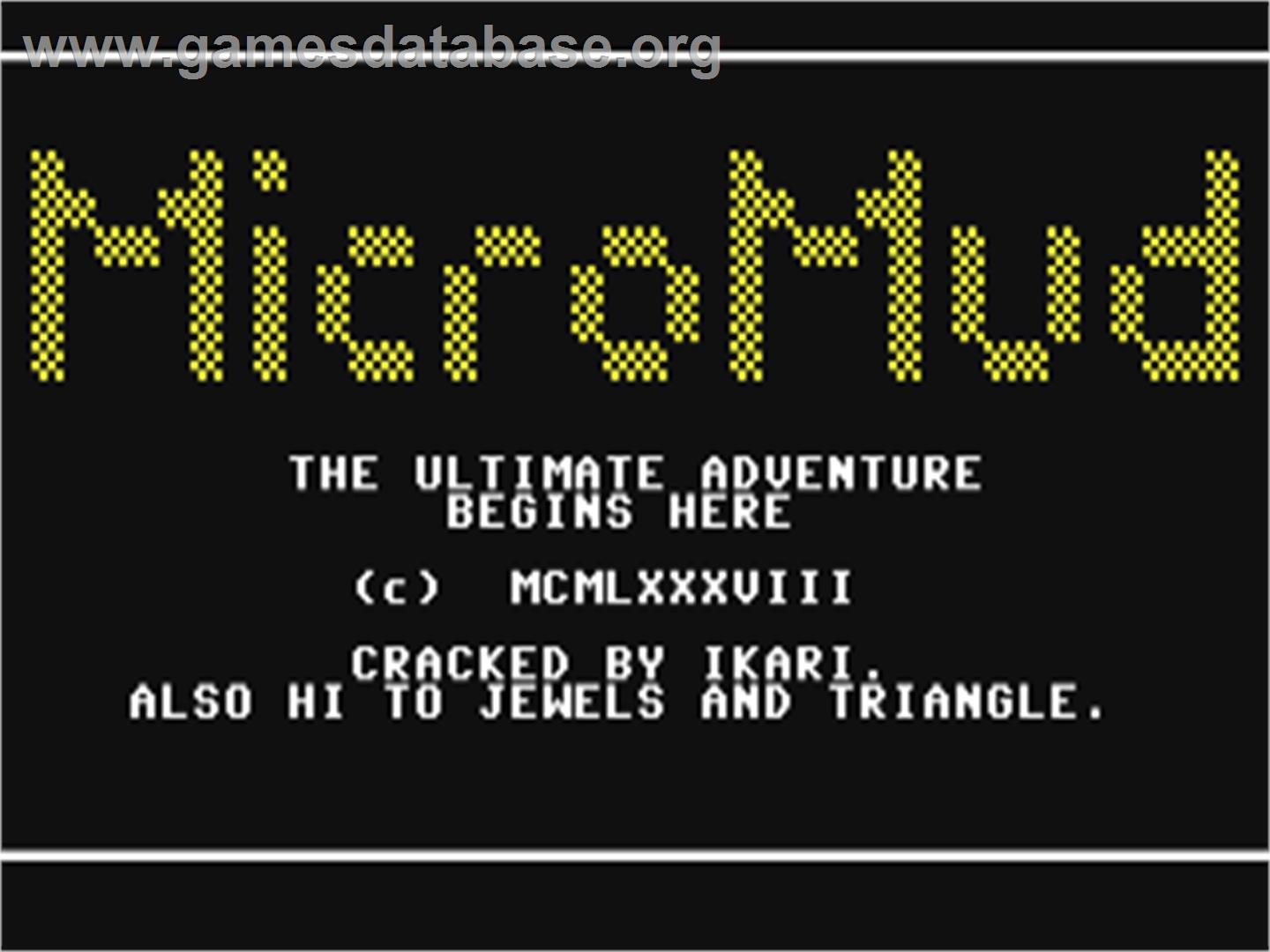 Micro-mud - Commodore 64 - Artwork - Title Screen