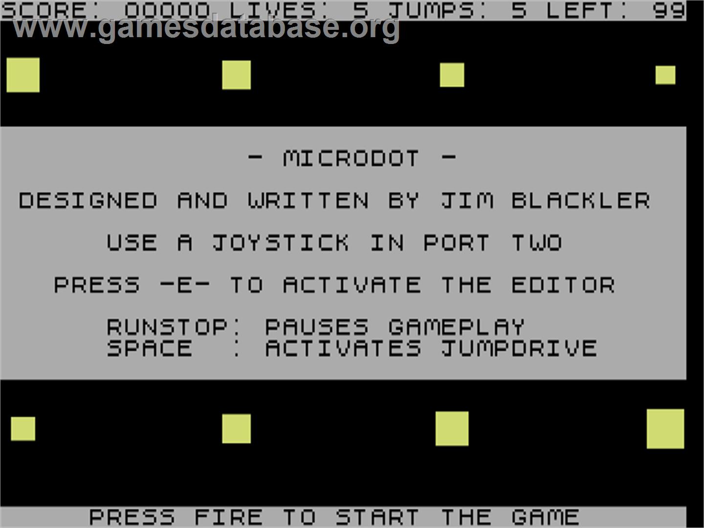 Microdot - Commodore 64 - Artwork - Title Screen