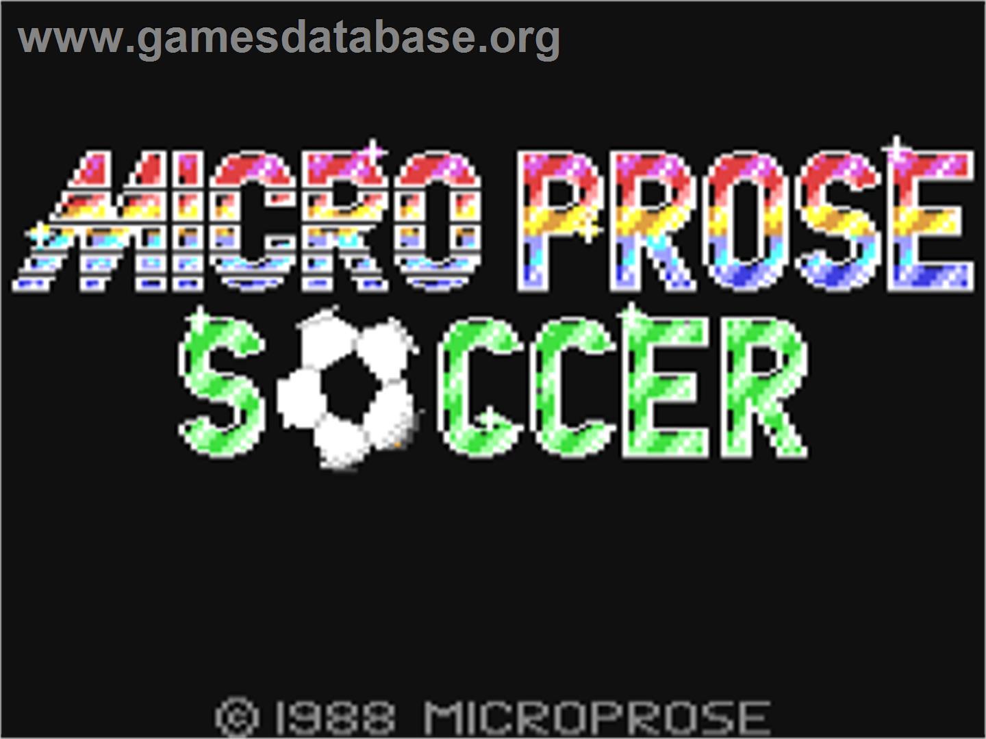 Microprose Pro Soccer - Commodore 64 - Artwork - Title Screen