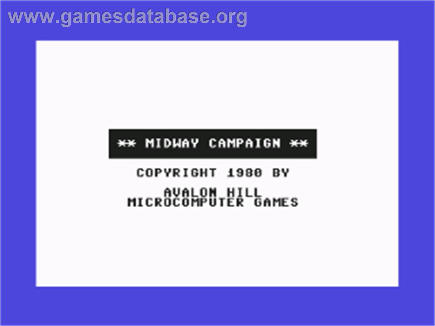 Midway Campaign - Commodore 64 - Artwork - Title Screen
