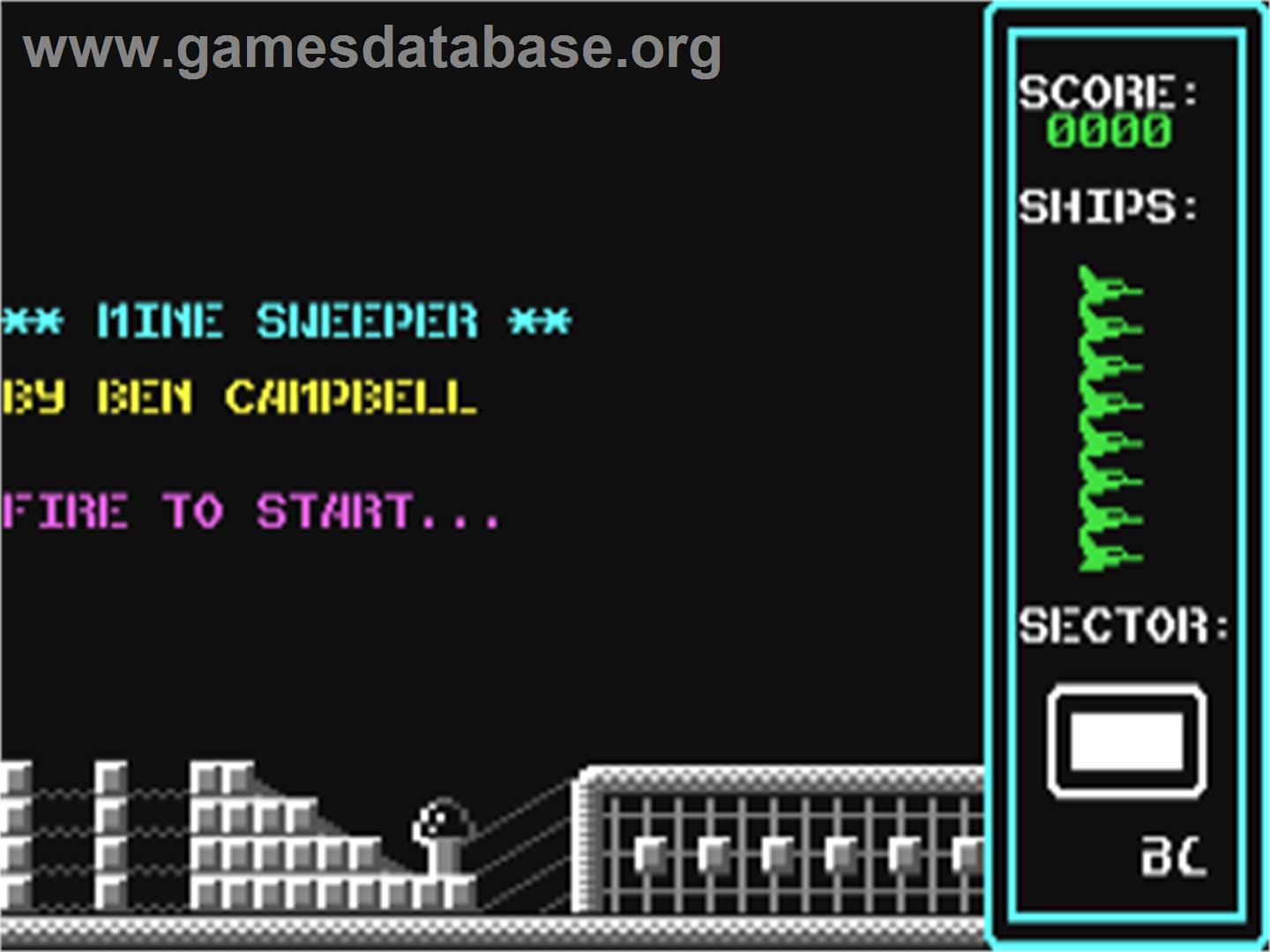 Mine Sweeper (Nathan Butcher) - Commodore 64 - Artwork - Title Screen