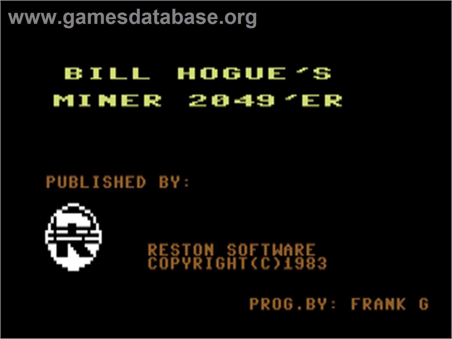 Miner 2049er - Commodore 64 - Artwork - Title Screen