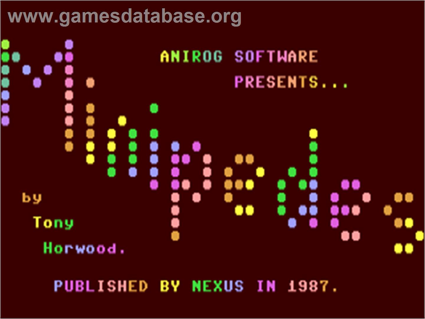Minipedes - Commodore 64 - Artwork - Title Screen