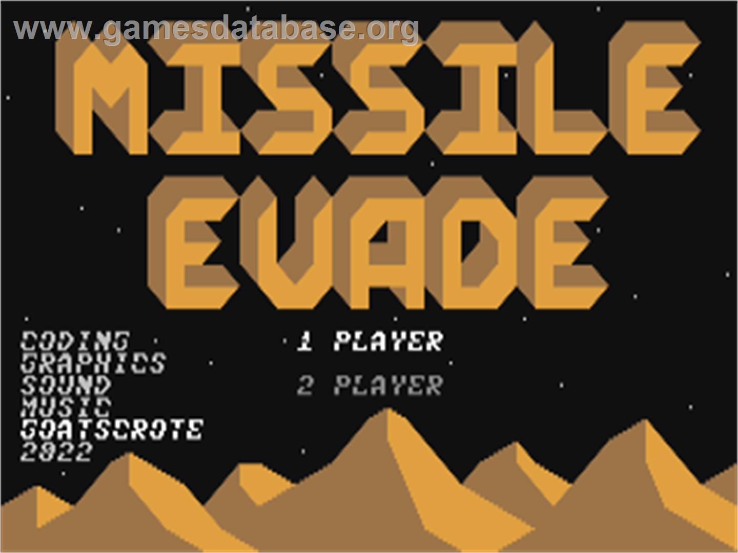 Missile Evade - Commodore 64 - Artwork - Title Screen