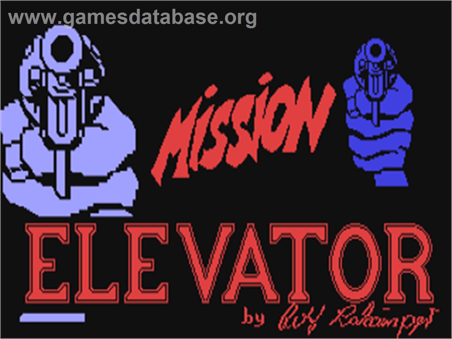 Mission Elevator - Commodore 64 - Artwork - Title Screen
