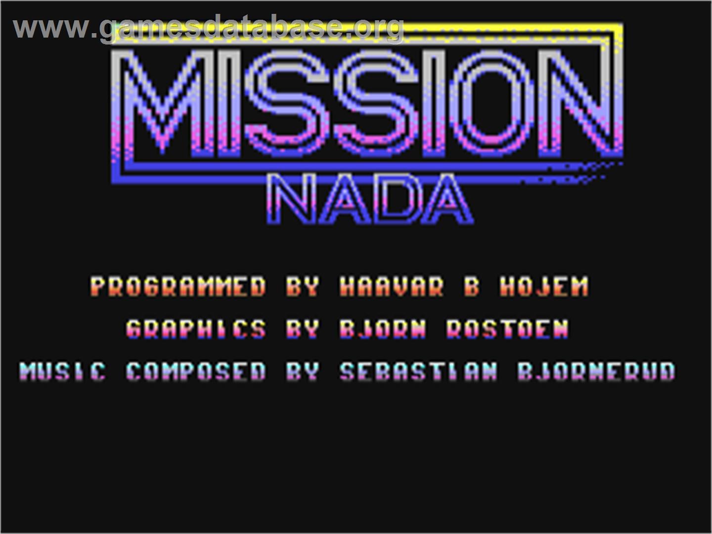 Mission Nada - Commodore 64 - Artwork - Title Screen