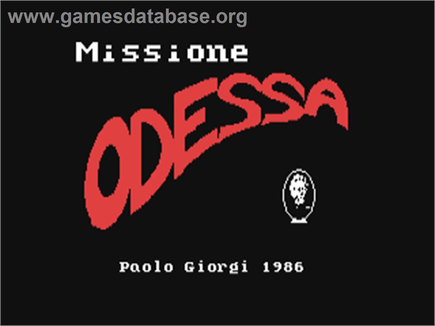 Missione Odessa - Commodore 64 - Artwork - Title Screen