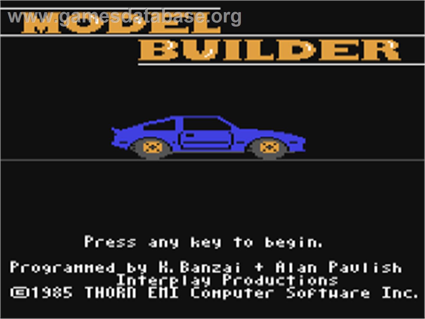 Model Builder - Commodore 64 - Artwork - Title Screen