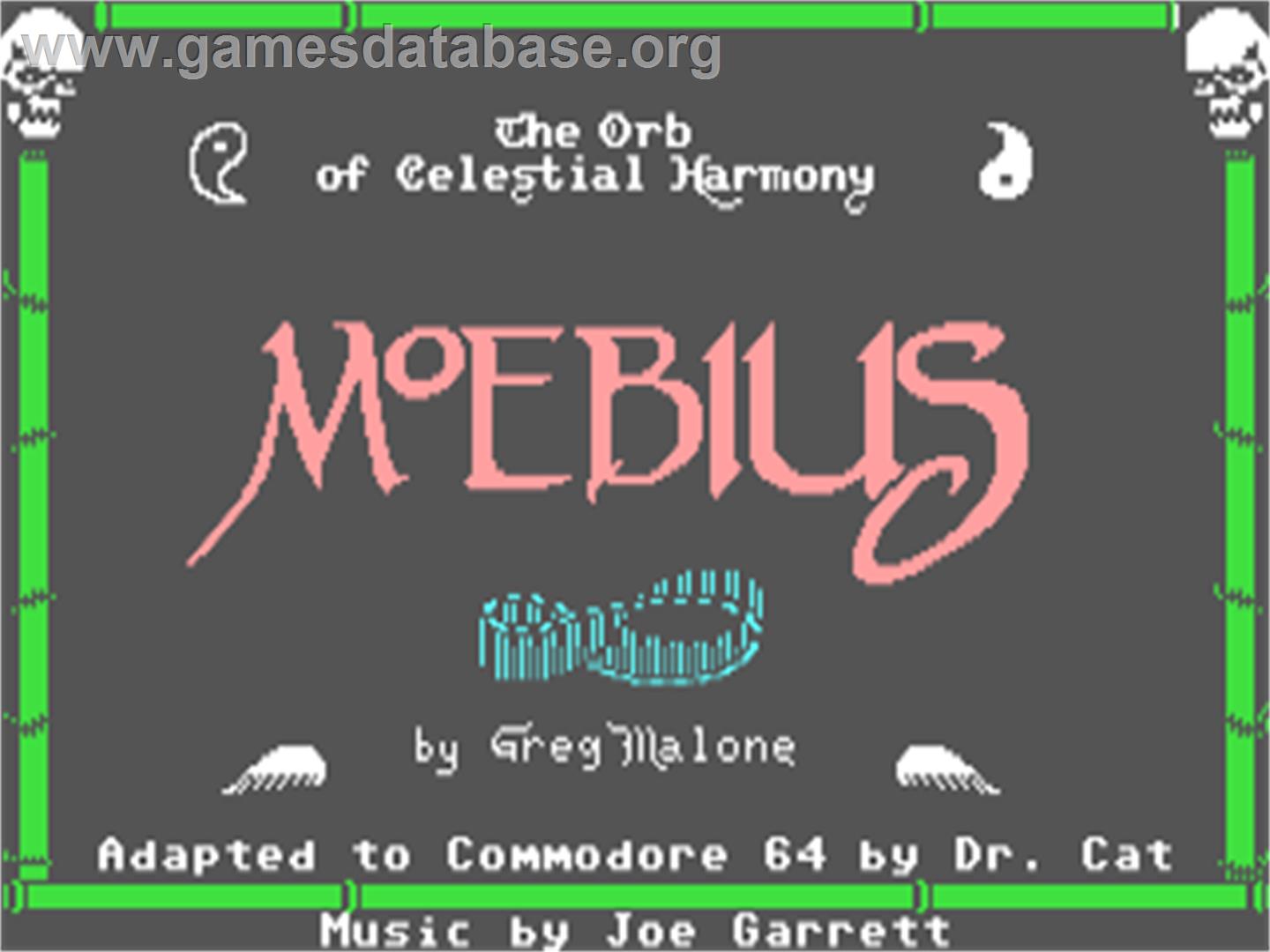 Moebius: The Orb of Celestial Harmony - Commodore 64 - Artwork - Title Screen