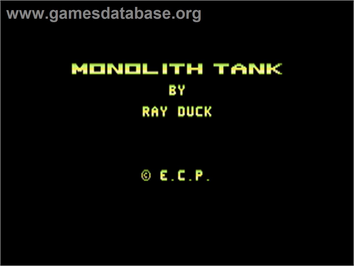 Monolith Tank - Commodore 64 - Artwork - Title Screen