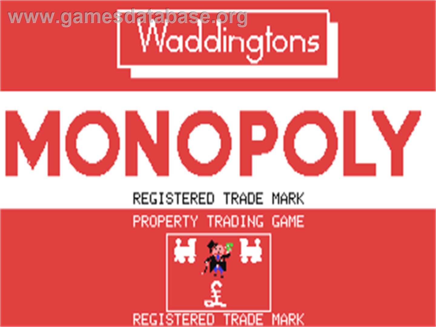 Monopoly (Leisure Genius - 1985) - Commodore 64 - Artwork - Title Screen