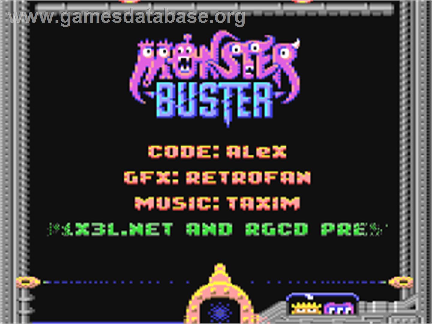 Monster Buster - Commodore 64 - Artwork - Title Screen