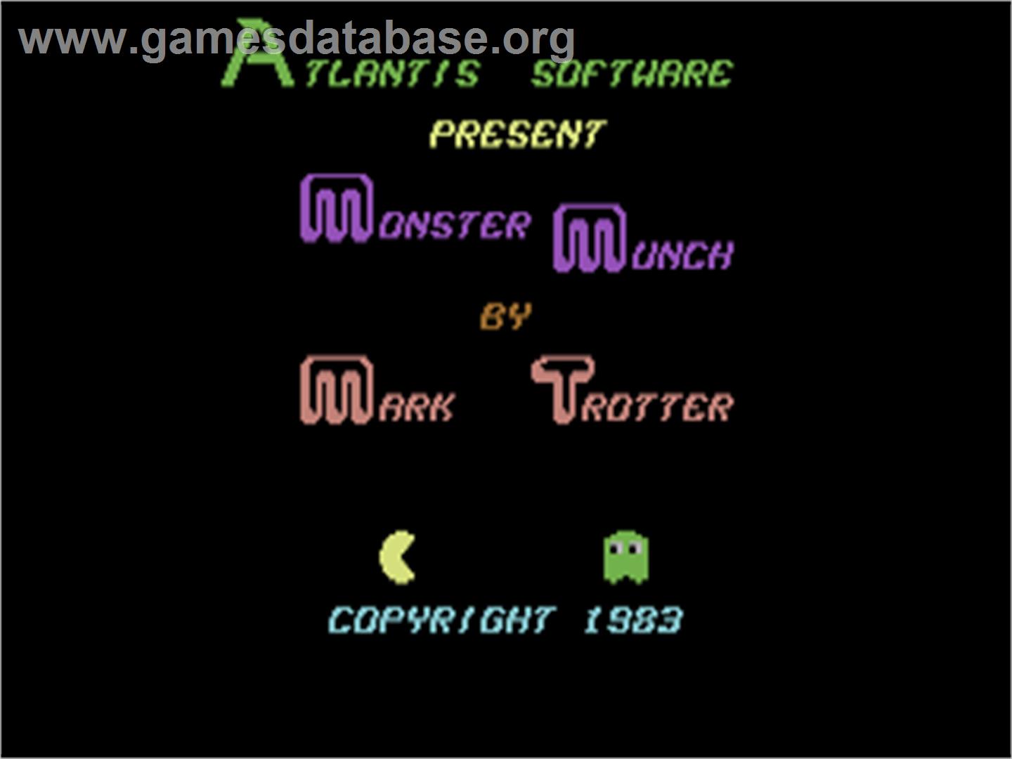 Monster Munch - Commodore 64 - Artwork - Title Screen