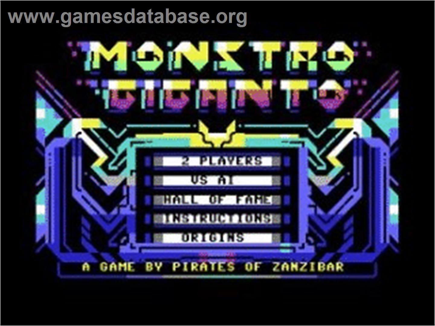 Monstro Giganto - Commodore 64 - Artwork - Title Screen