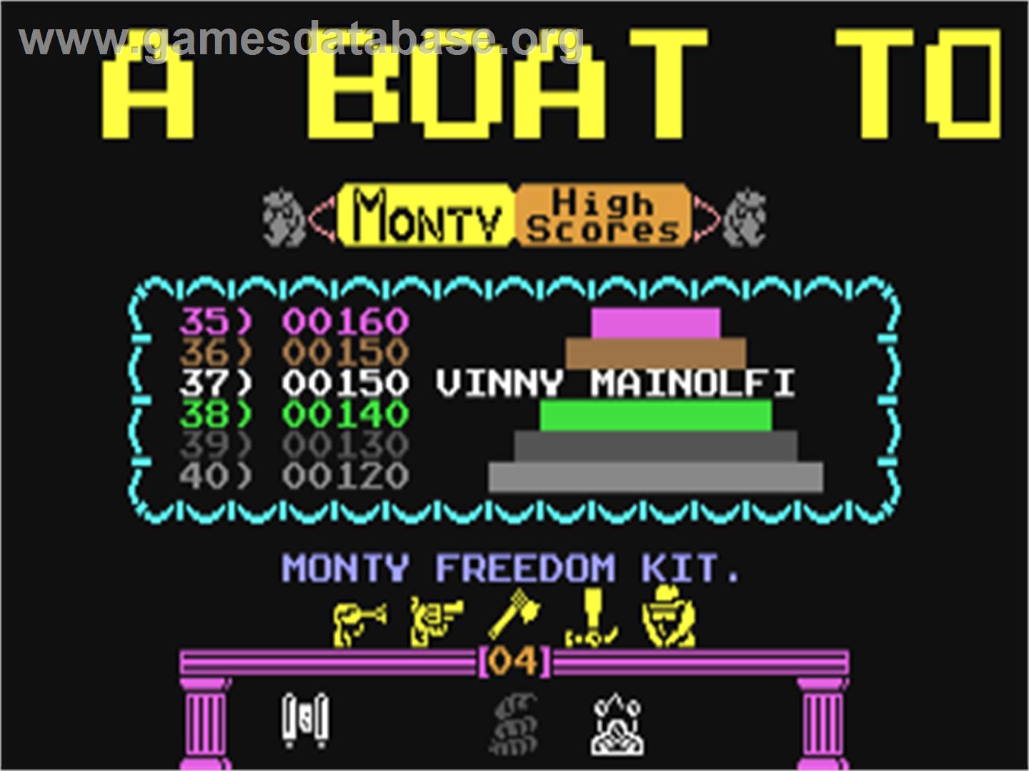 Monty on the Run - Commodore 64 - Artwork - Title Screen