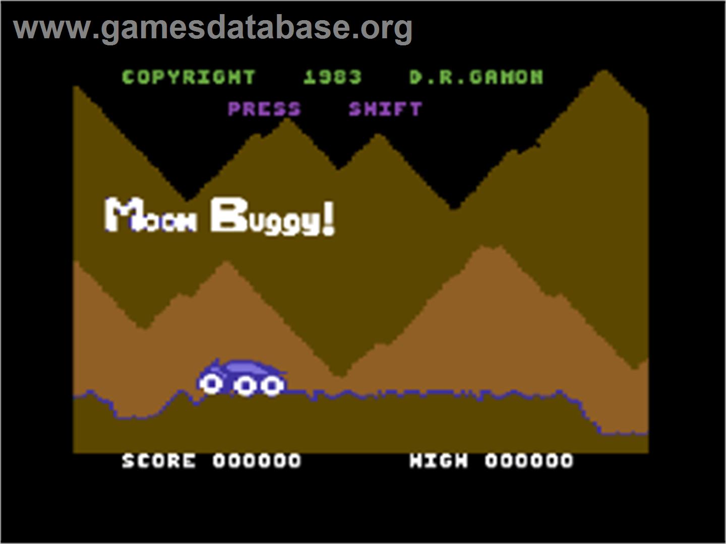Moon Buggy (Melbourne House) - Commodore 64 - Artwork - Title Screen