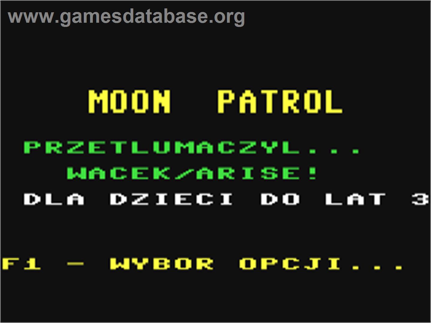 Moon Patrol - Commodore 64 - Artwork - Title Screen