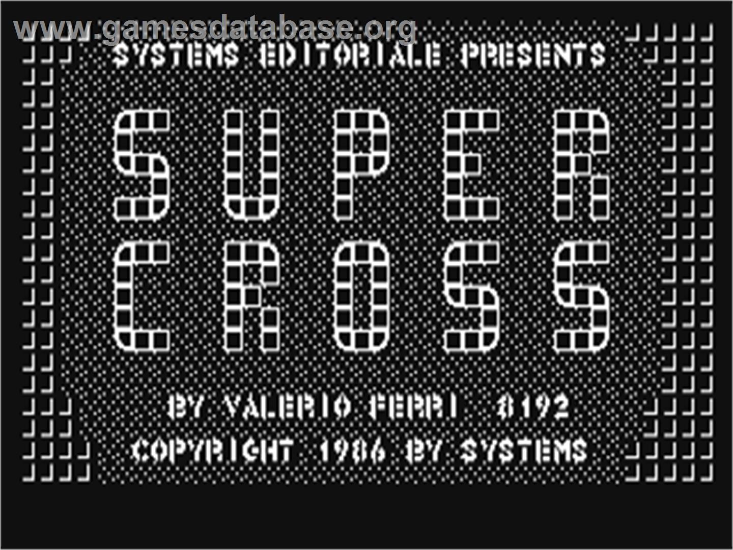 Motocross (Codemasters) - Commodore 64 - Artwork - Title Screen