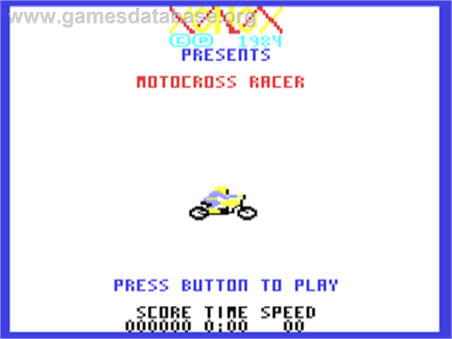 Motocross Racer - Commodore 64 - Artwork - Title Screen