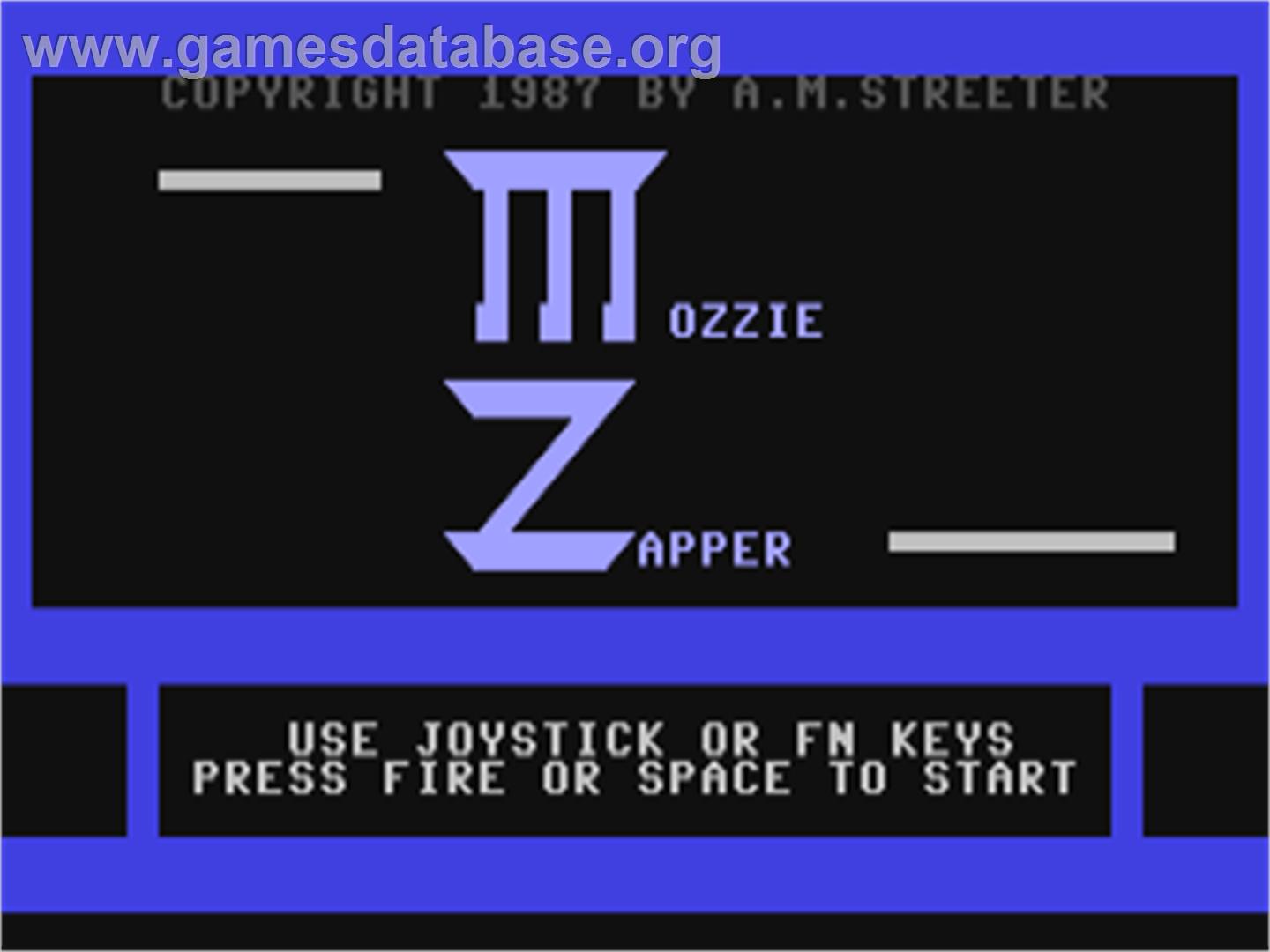 Mozzie Zapper - Commodore 64 - Artwork - Title Screen