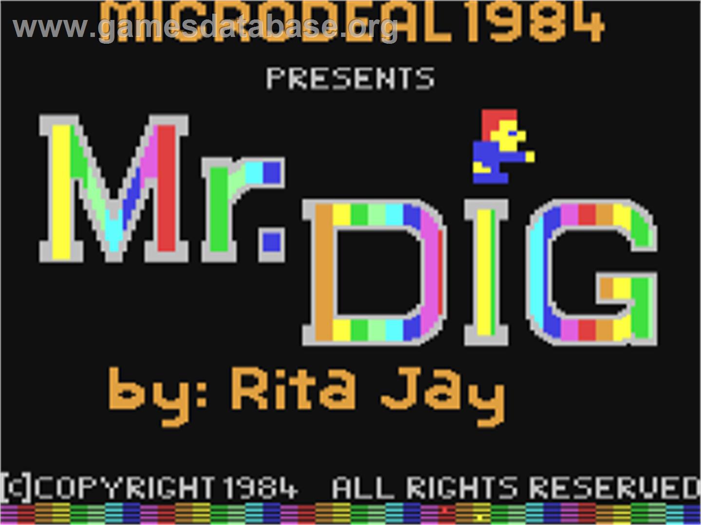 Mr. Dig - Commodore 64 - Artwork - Title Screen