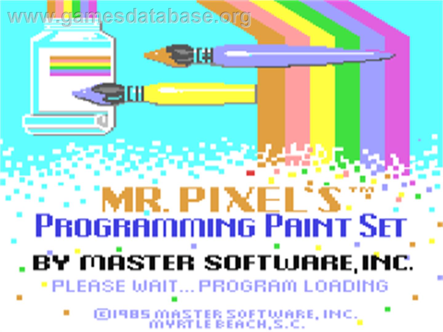 Mr. Pixel's Programming Paint Set - Commodore 64 - Artwork - Title Screen