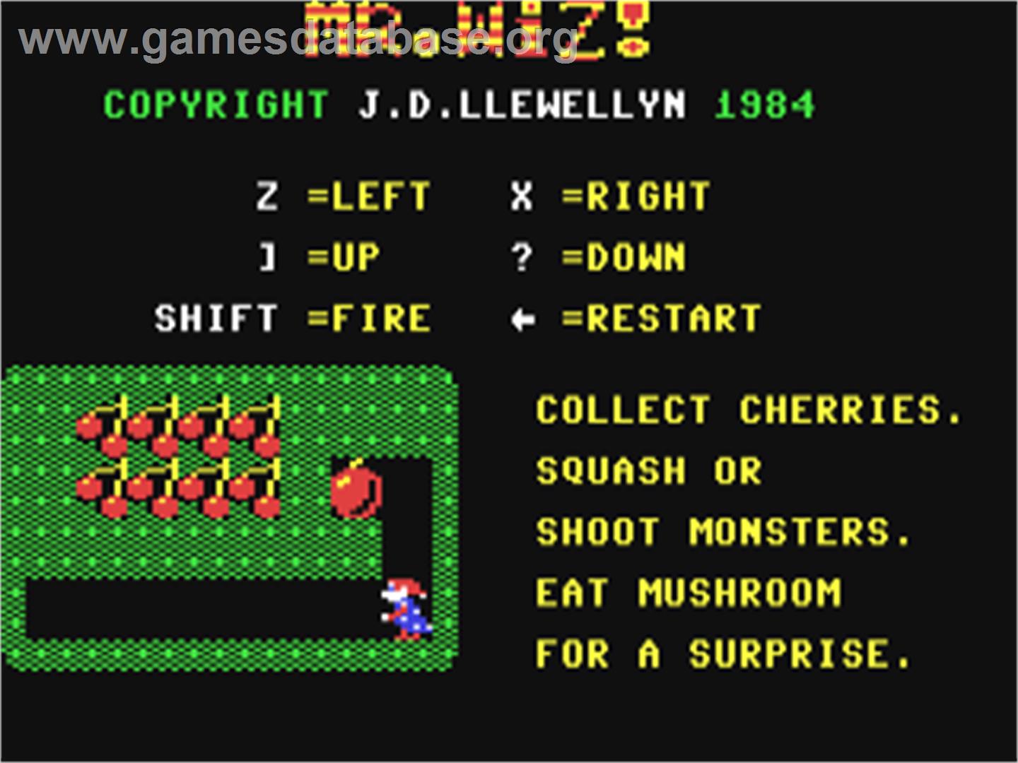 Mr. Wiz! - Commodore 64 - Artwork - Title Screen
