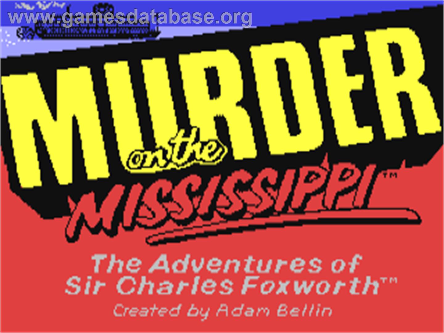 Murder on the Mississippi - Commodore 64 - Artwork - Title Screen