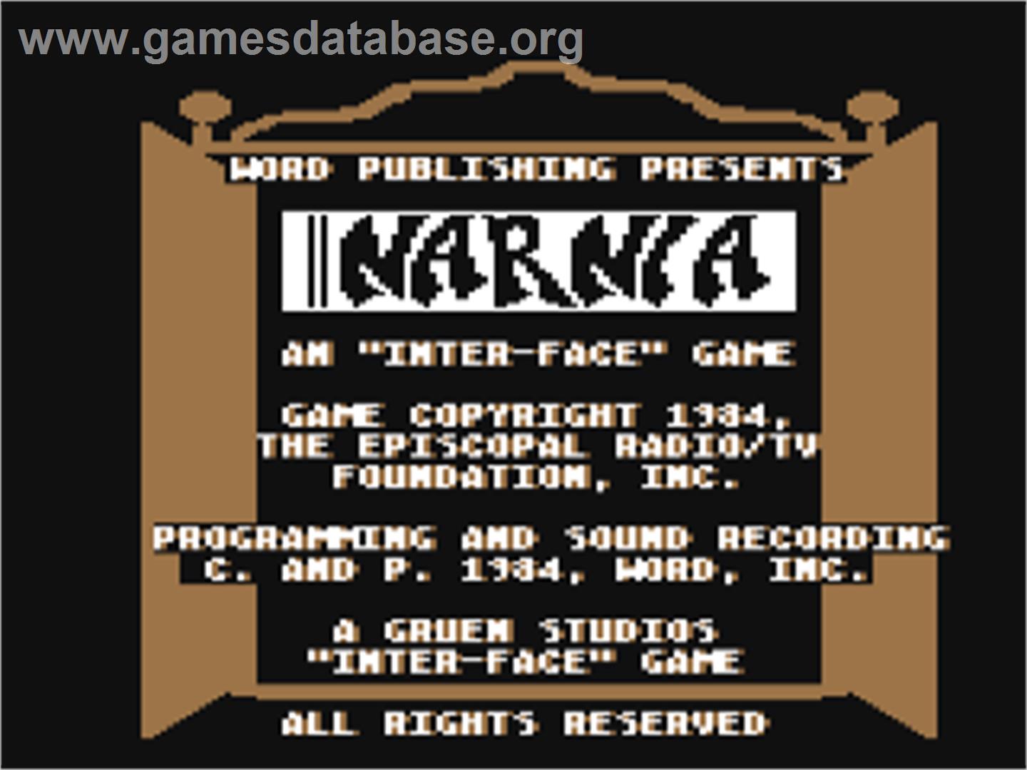 Narnia - Commodore 64 - Artwork - Title Screen