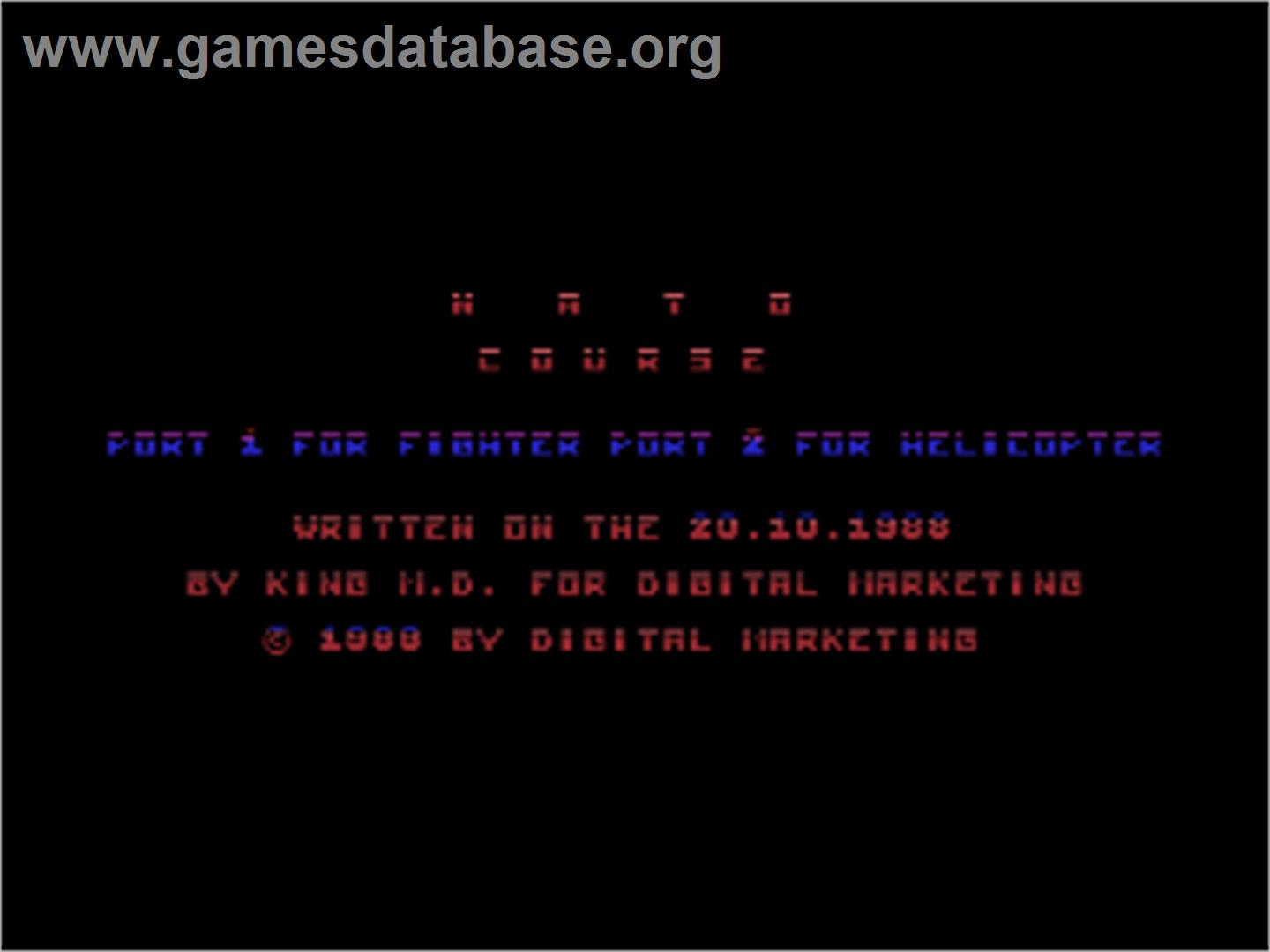 Nato Course - Commodore 64 - Artwork - Title Screen