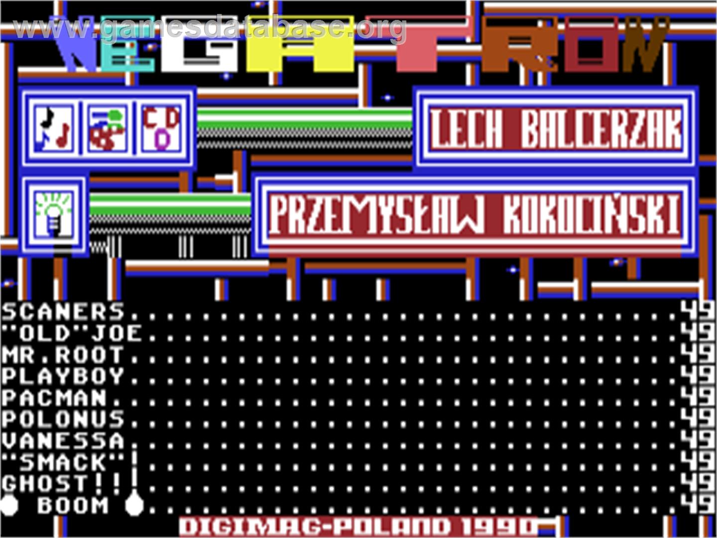 Negatron - Commodore 64 - Artwork - Title Screen