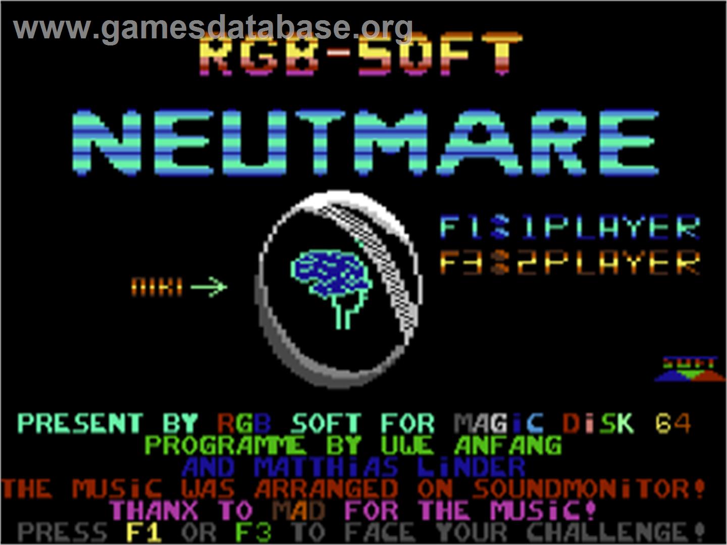 Neutmare - Commodore 64 - Artwork - Title Screen