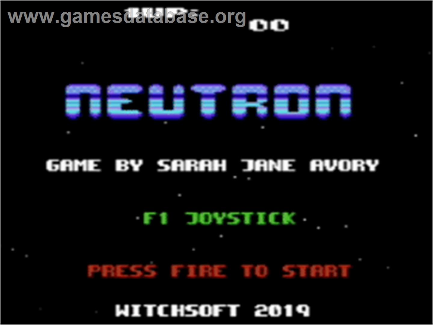 Neutron (2019) - Commodore 64 - Artwork - Title Screen