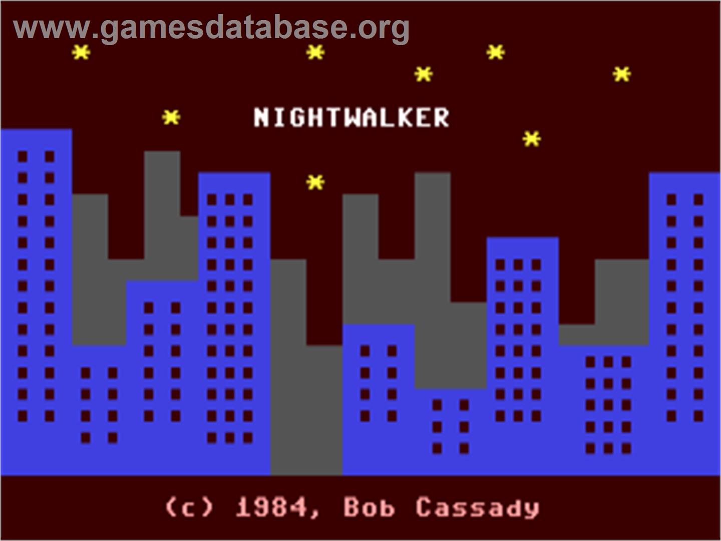 Nightwalker - Commodore 64 - Artwork - Title Screen